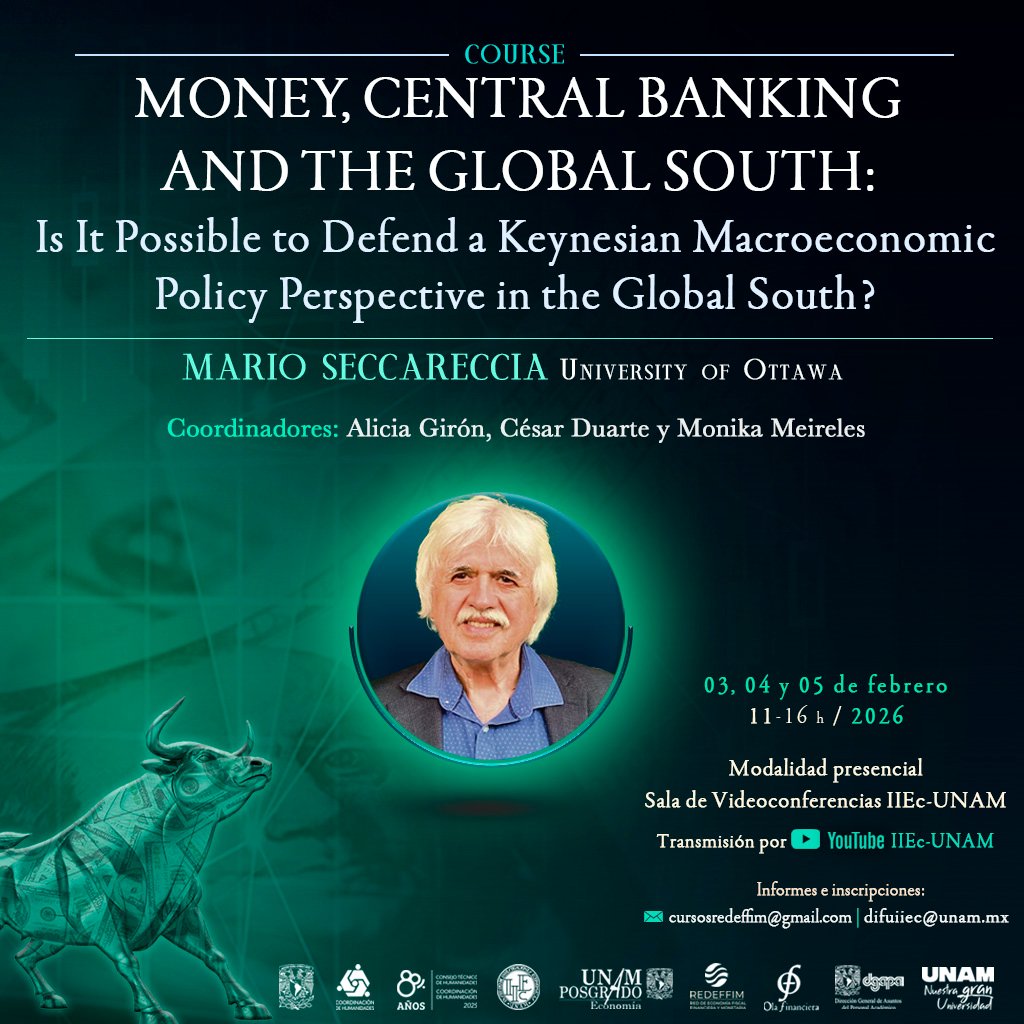 Gracias a todxs por haber participado en el Curso con el Dr. Seccareccia de <a href="/uOttawa/">Université d'Ottawa | University of Ottawa</a> 👏🫶
¡Les esperamos pronto con más actividades!

Si te perdiste alguna sesión puedes verla en nuestro canal #Youtube 😉👇
tinyurl.com/bdemcnvk

<a href="/FEconomiaUNAMof/">EconomíaUNAM oficial</a> <a href="/Economicas_UNAM/">Económicas-UNAM</a>