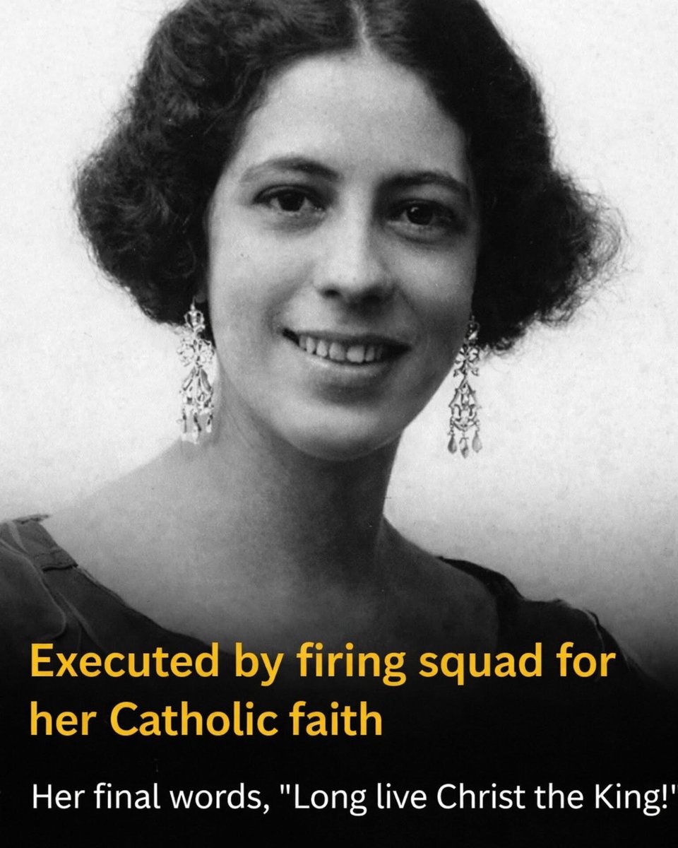 SecretFire79's tweet photo. Blessed Victoria Díez Bustos de Molina was a Spanish educator and martyr whose faith and dedication to teaching left a profound spiritual legacy. Born on November 11, 1903, in Seville, Spain, Victoria grew up in a devout Catholic family. Drawn to education as a vocation, she became a teacher at a young age, excelling in her profession and inspiring her students not only academically but also spiritually. She joined the Teresian Association, a Catholic lay organization dedicated to promoting Christian education and values in society.

Victoria taught in the rural town of Hornachuelos, where she became a beloved figure, transforming the lives of her students and their families through her kindness, moral integrity, and deep commitment to faith. Amid the political upheaval of the Spanish Civil War and the rise of anti-Catholic persecution, Victoria remained steadfast in her religious convictions, encouraging others to hold fast to their beliefs. Her courageous faith and refusal to abandon her community made her a target during this turbulent time.

On August 12, 1936, Victoria was arrested by anti-religious forces and offered her life as a testament to Christ. She was executed by firing squad at the age of 32, her final words being, "Long live Christ the King!" In recognition of her faith, courage, and sacrifice, Victoria Díez was beatified on October 10, 1993, by Pope John Paul II🇻🇦