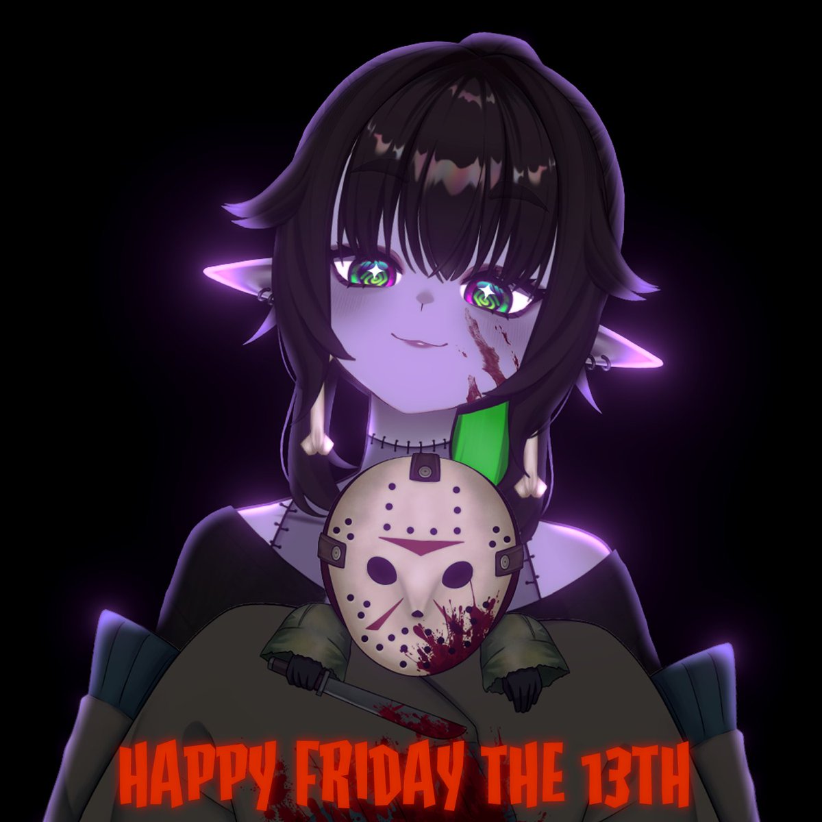 Happy friday the 13th! ✨💜

#2wintailsCustomisableModel
killer sweater by <a href="/ceciliablissvt/">Lia 💖🌈 Jiang Atelier</a>