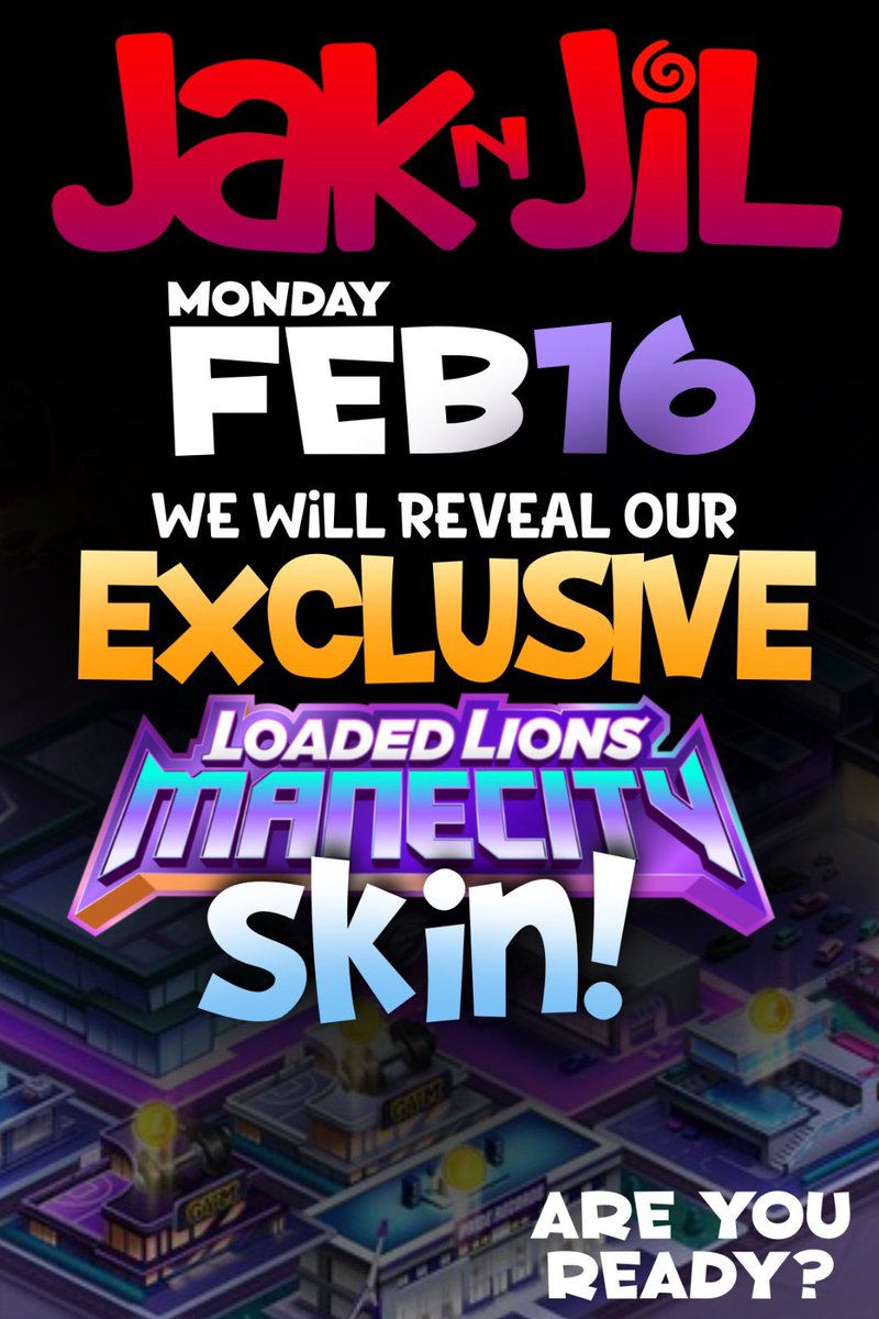 MONDAY FEB 16 🚨

We reveal our EXCLUSIVE Loaded Lions Mane City Skin 👀🔥

⏳ ONLY 7 DAYS LEFT
🧨 ONLY 231 chances remain

You don’t want to be watching from the sidelines.

Mint your #JaknJil now.
This is just the beginning. 🐰🔥
<a href="/jaknjilmh/">JAK n JIL</a>  

🎟 Stack your tickets
