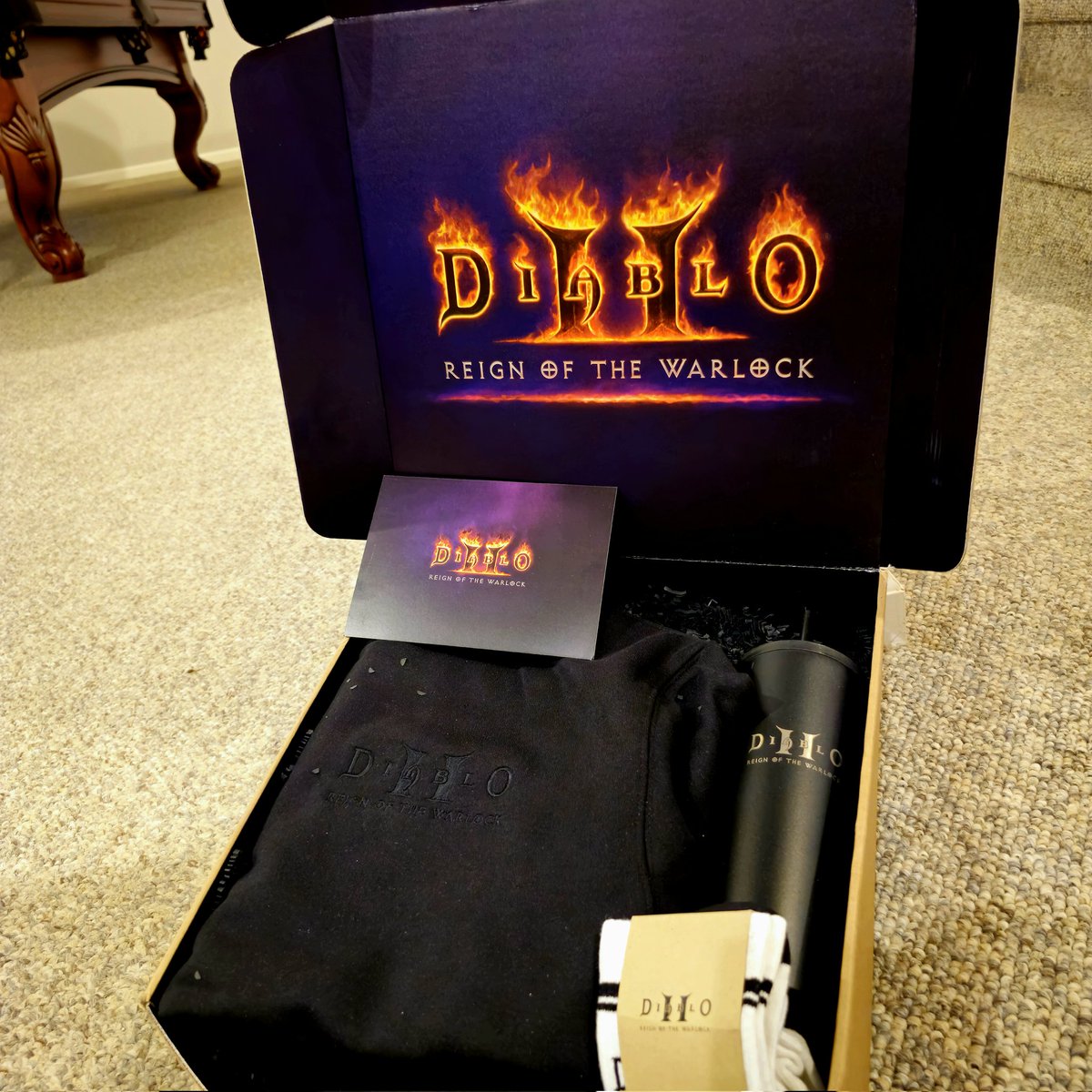 Massive thanks to the @diablo team! Not only for the D2 swag, but for reigniting the community with the new RotW expansion. It's a great day to be a Diablo II fan. #diablo #diablopartner