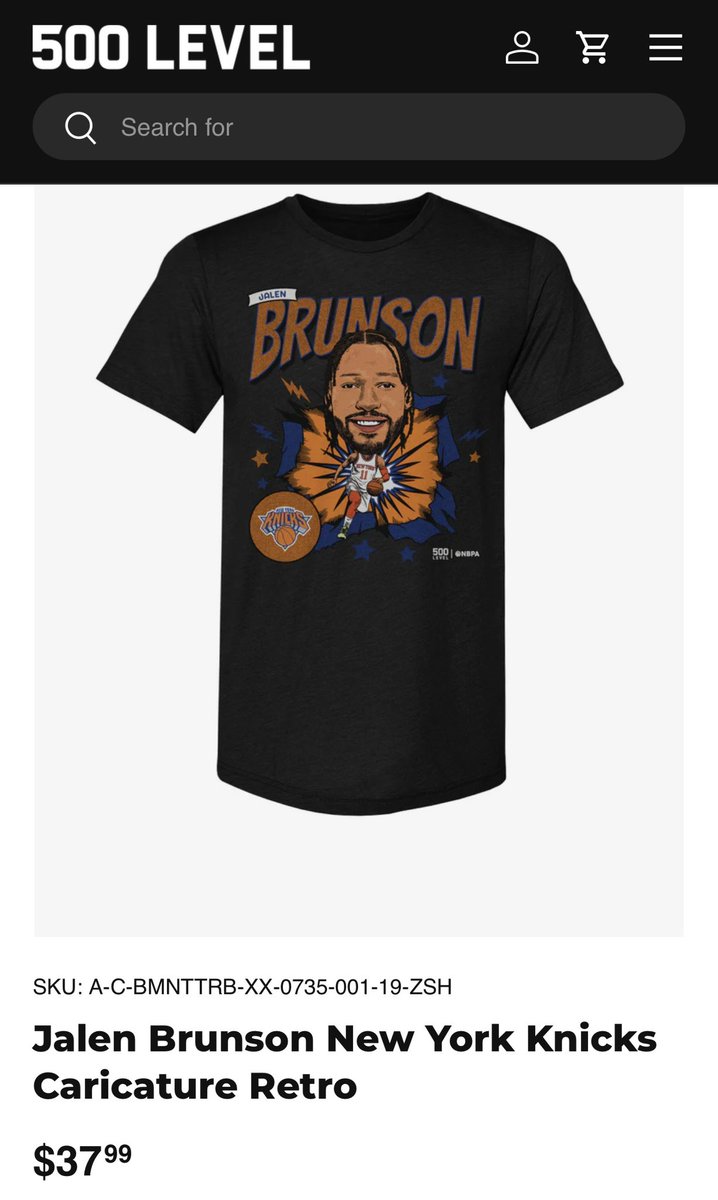 thegiantsingh's tweet image. It’s #NBAAllStar26 weekend! 

Grab your @jalenbrunson1 Caricature Tee from our friends @500LEVEL 

Click on the link 👇 (in addition I have a discount code that you can take advantage of, DM me separately) 😊 

500level.com/products/jalen…

Let’s go Knicks!!!! 🟠🔵🏀

#NYK