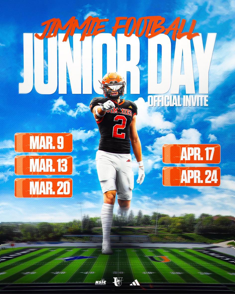 Thank you <a href="/CoachJake92/">Jake Lehman</a> for the Junior Day invite, I am grateful for the opportunity! <a href="/JimmieFootball/">Jamestown Football</a> <a href="/Coach_Mistro/">Brian Mistro</a> <a href="/CoachSClancy/">Shane Clancy</a> <a href="/CoachZim_UJ/">Josh Zimmer</a>