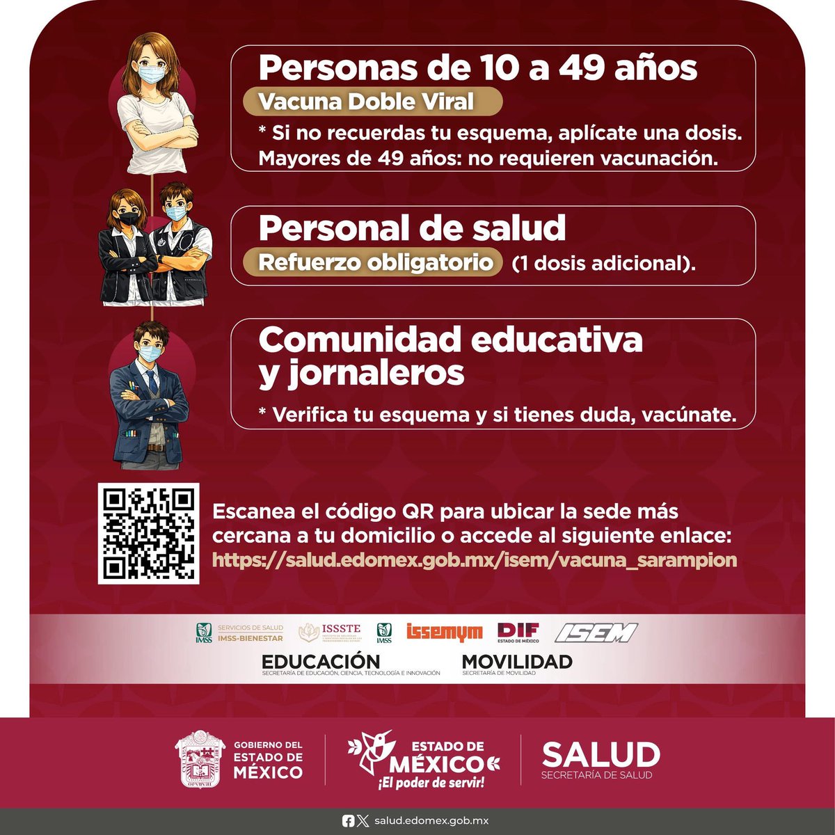 SaludEdomex's tweet photo. 💉✋🏻⚠️ Cuidarnos también es informarnos: revisa quiénes deben vacunarse y ayuda a que las dosis lleguen primero a quienes realmente las necesitan. La prevención comienza con decisiones conscientes y responsables.
#PoderdeServir
#vacunacion
#PrevenirEsSalud https://t.co/D0NwOtakI8