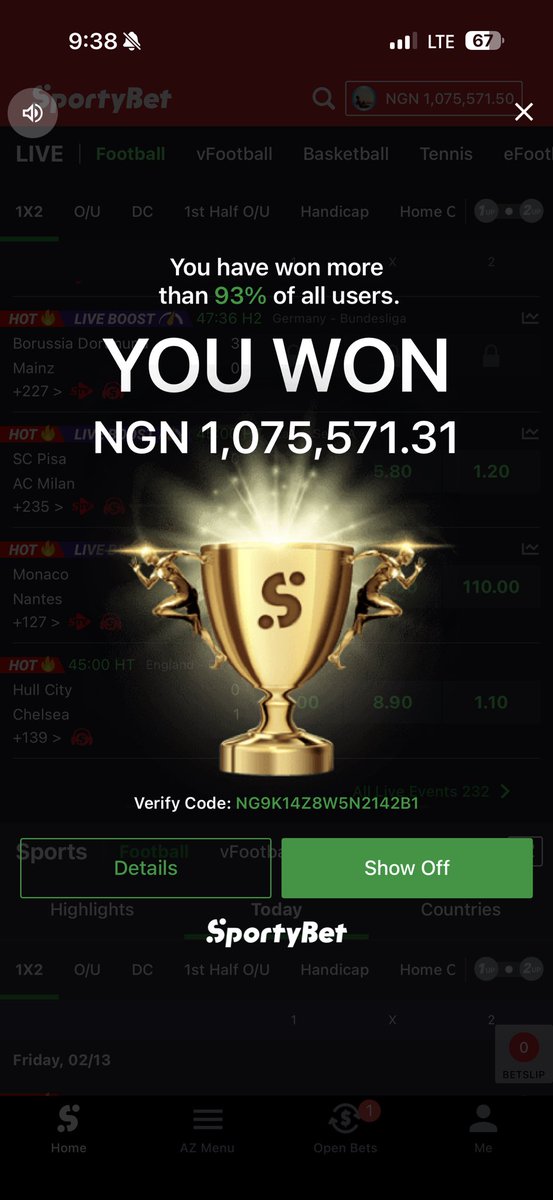 CHIZZY_BB's tweet photo. 1k to 500 people tomorrow morning to bet, be on my telegram channel, lock in &amp; be active

Join here👉 https://t.co/qKoOBmylks

Die minute 9 odd came home😇😎 https://t.co/EyZq5s5uKC