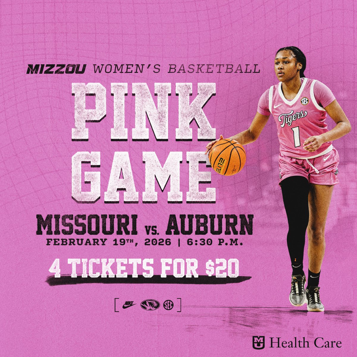 COMO’s best deal is here 👀

4 tickets ➡️ $20. Mizzou vs. Auburn. February 19. Buy your tickets today using the link in our story and help paint Mizzou Arena pink! 🩷

🎟️: MUTigers.com/4for20

#MIZ 🐯 | #OurZou