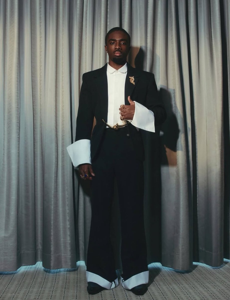 NIYMUSE's tweet image. Caleb McLaughlin in Egonlab ss26 styled by Katie Qian at the ‘GOAT’ movie premiere