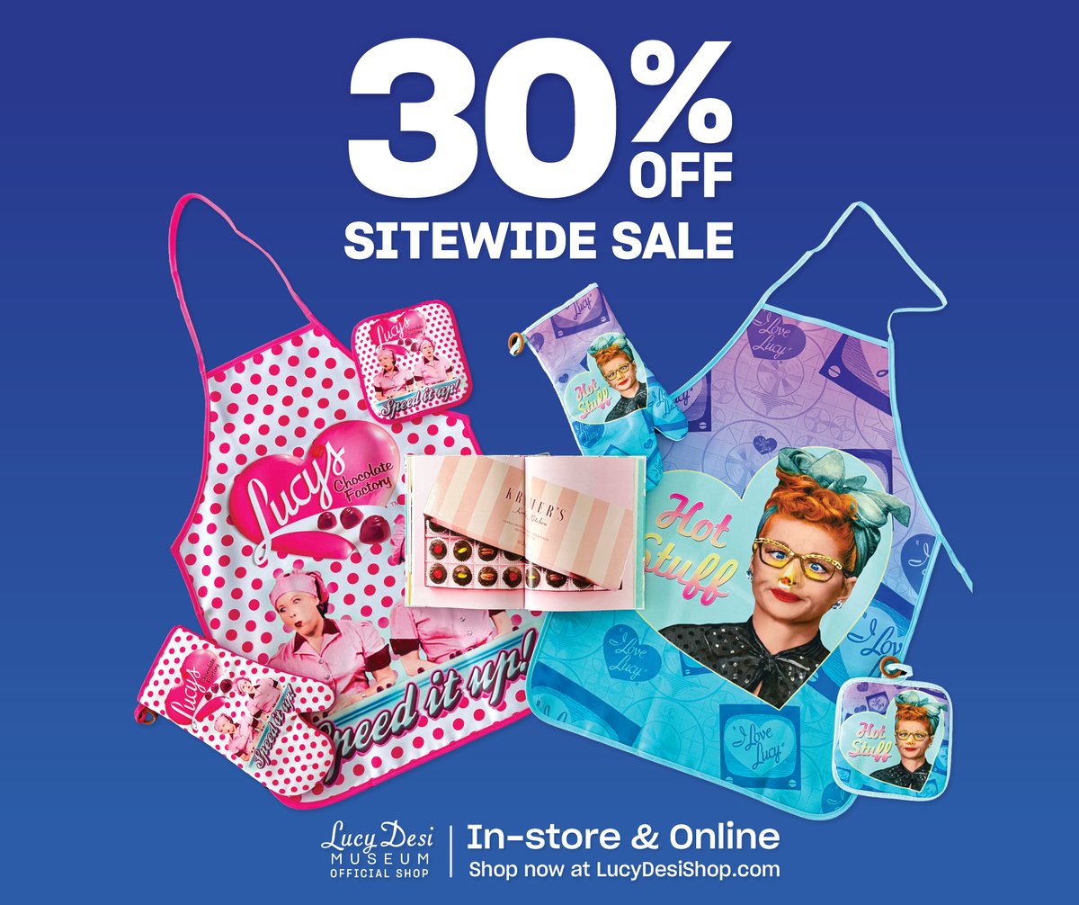 LucyDesiMuseum's tweet photo. Save 30% storewide at the Lucy Desi Museum Official Shop, online and in-store, through Feb 22. Apparel, collectibles, home decor, and more! Every purchase helps support the Lucy Desi Museum’s nonprofit mission in Jamestown, NY.
Shop now: https://t.co/GcP4ivtyt3 https://t.co/IQu8Jgr1PD