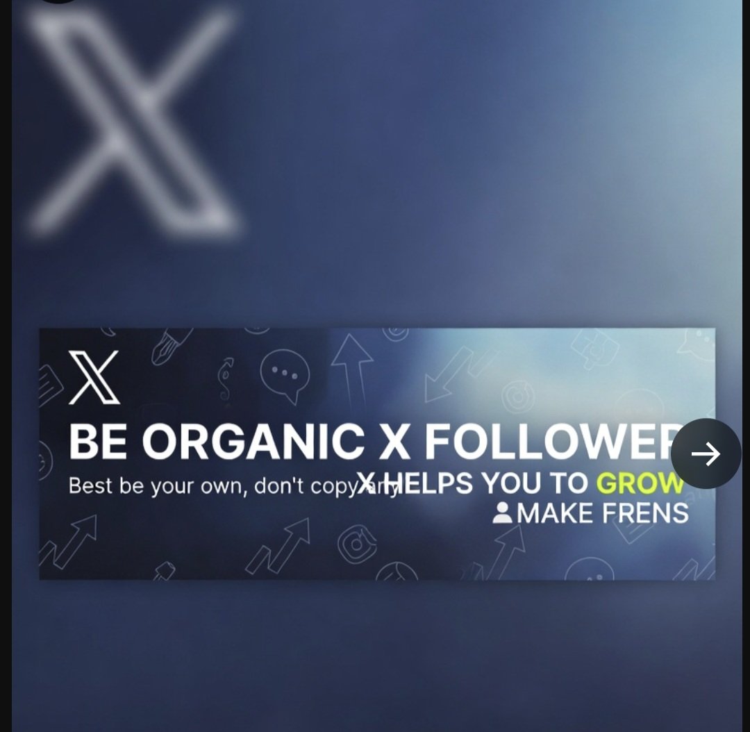 BEST WAY TO GROW ON 
                 "X"
BE ORGANIC
TELL YOUR STORY
SHOW WHAT YOU THINK
MAKE FRENS ONLY IF YOU LIKE.
DONT FOLLOW BECAUSE HE HAS MORE FOLLOWERS.. NO NO.
"X" HELPS HERE TO GROW.
SEE THE NEWS,  SCIENCE HERE .
TELL YOUR VOICE VERY CLEARLY.
BUT ALWAYS BE YOURSELF.
ONE