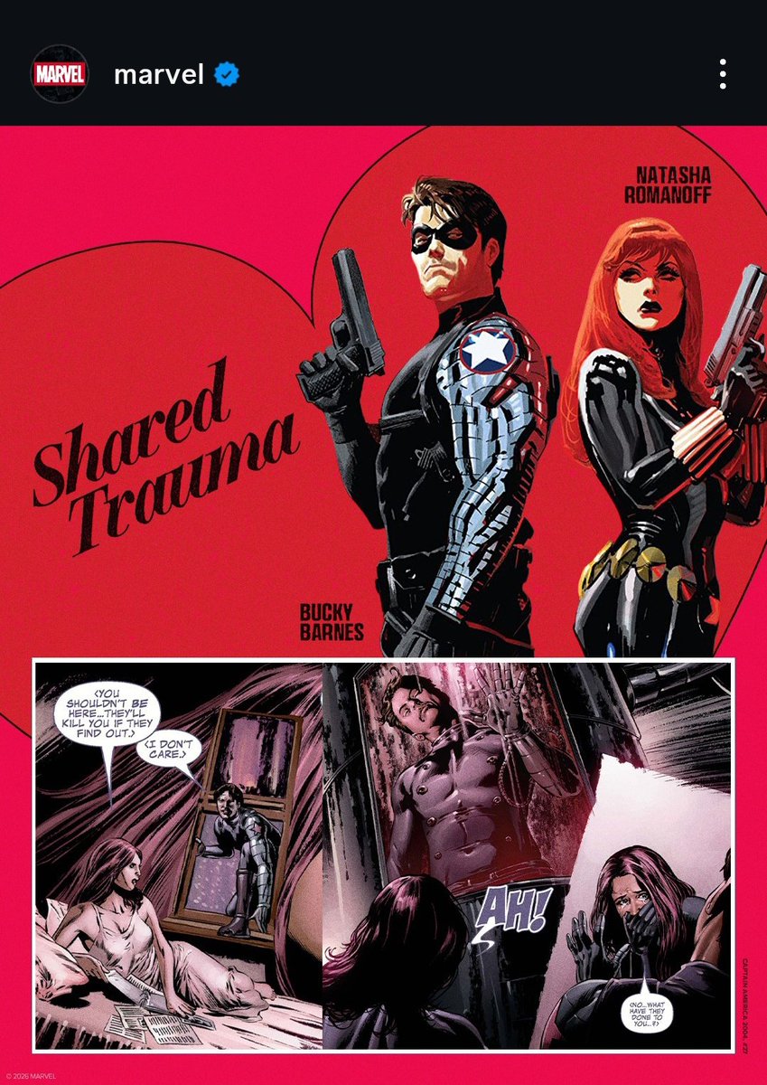 Buckynat in Marvel's Valentine's Day post