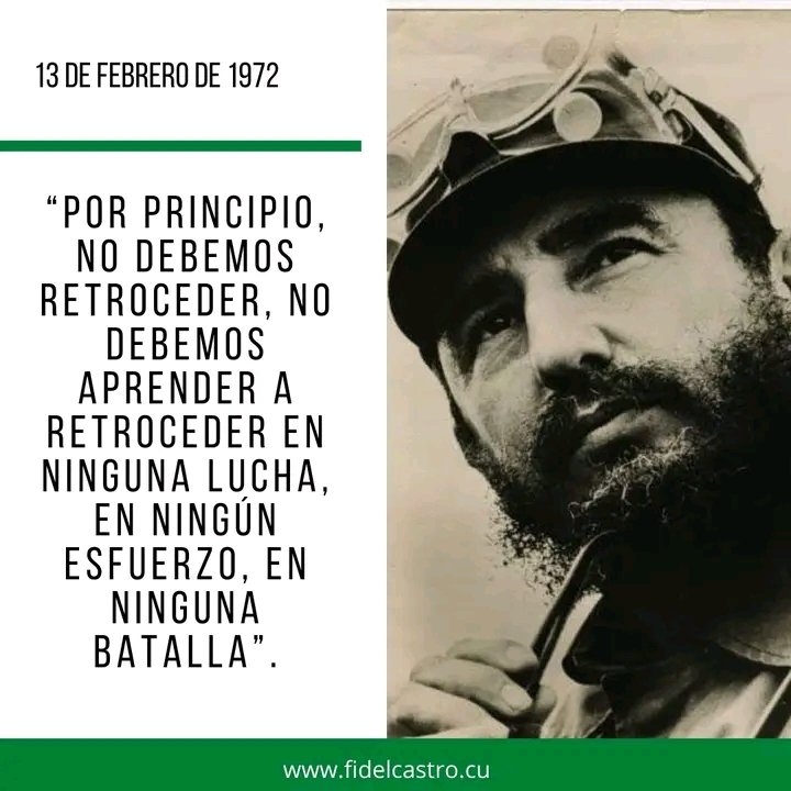 Que vigencia la de las ideas de nuestro eterno  Comandante en Jefe #FidelPorSiempre ‼️
#CubaEstáFirme
#CubaVencerá