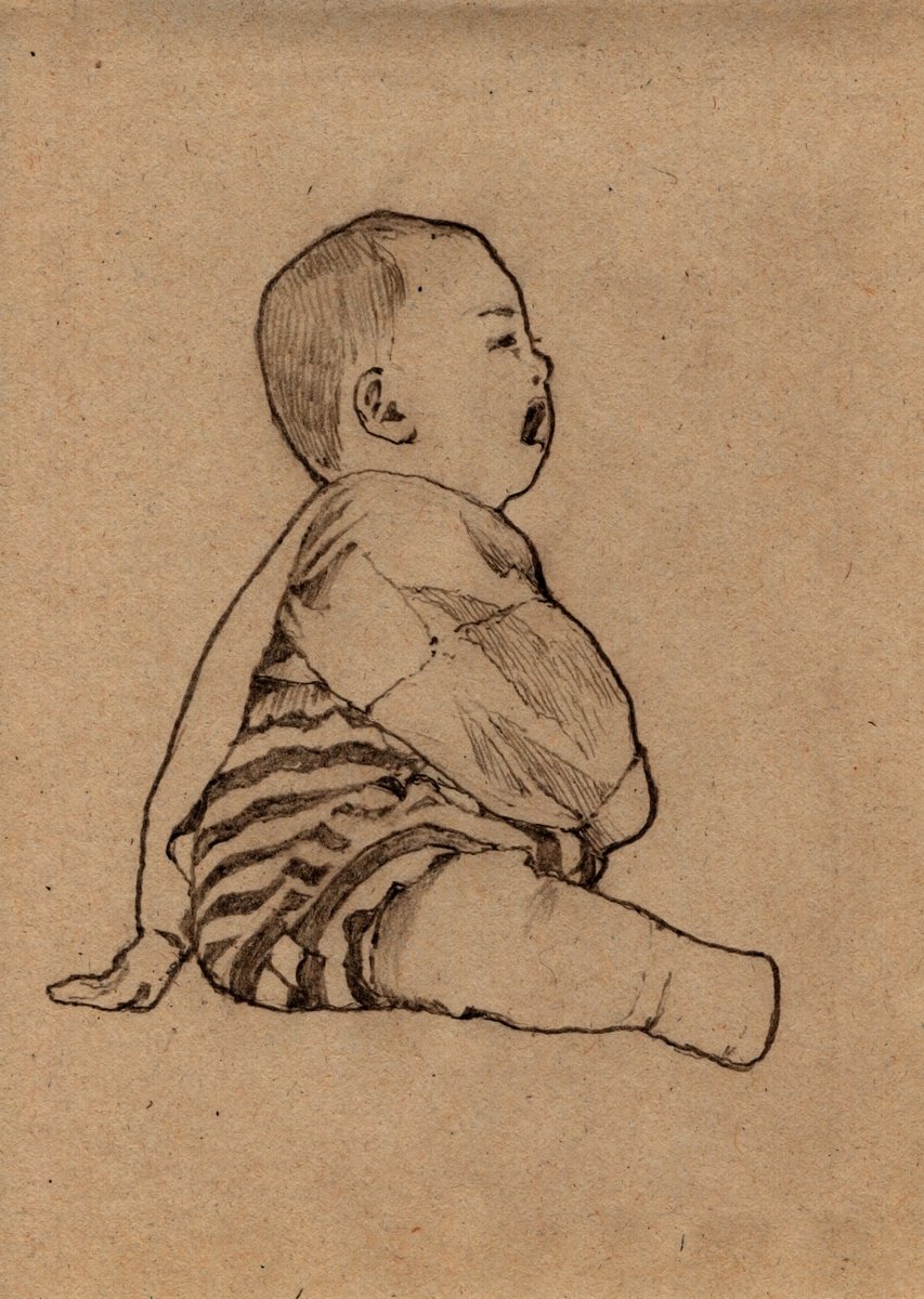 #子供編ポーズカタログ模写
坐る１-１８。