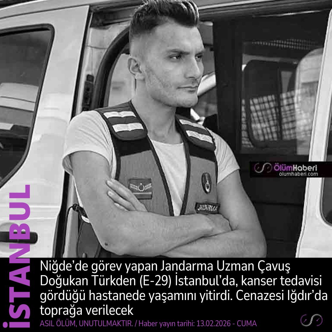 OlumHaberi's tweet photo. Uzman Çavuş Doğukan Türkden (E-29) İstanbul’da, kanser tedavisi gördüğü hastanede yaşamını yitirdi.
https://t.co/um3sIP1qNP
#UzmanCavus #DogukanTurkden #İstanbul #kanser #vefat #cenaze #igdir #Nigde https://t.co/odzMR0Y0QF