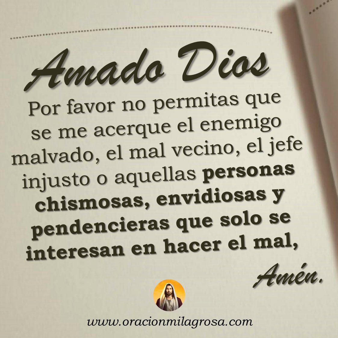 oracion_milagro's tweet image. LA ORACIÓN MÁS PODEROSA PARA ALEJAR PERSONAS: Haz esta oración para pedirle a DIOS que te bendiga, que te proteja, que te libre de todo mal y que aleje de tu vida a las personas de corazón oscuro que quieren hacer daño en tu vida.

Haz esta oración en: oracionmilagrosa.com/2023/04/alejar… ✨