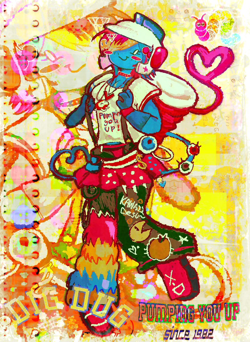 lolbitwildplays's tweet image. art trade with @nyamnq ~ #digdug