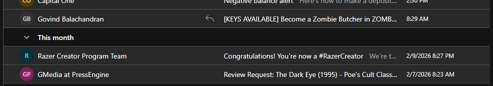 Truly the email inbox of a VTuber