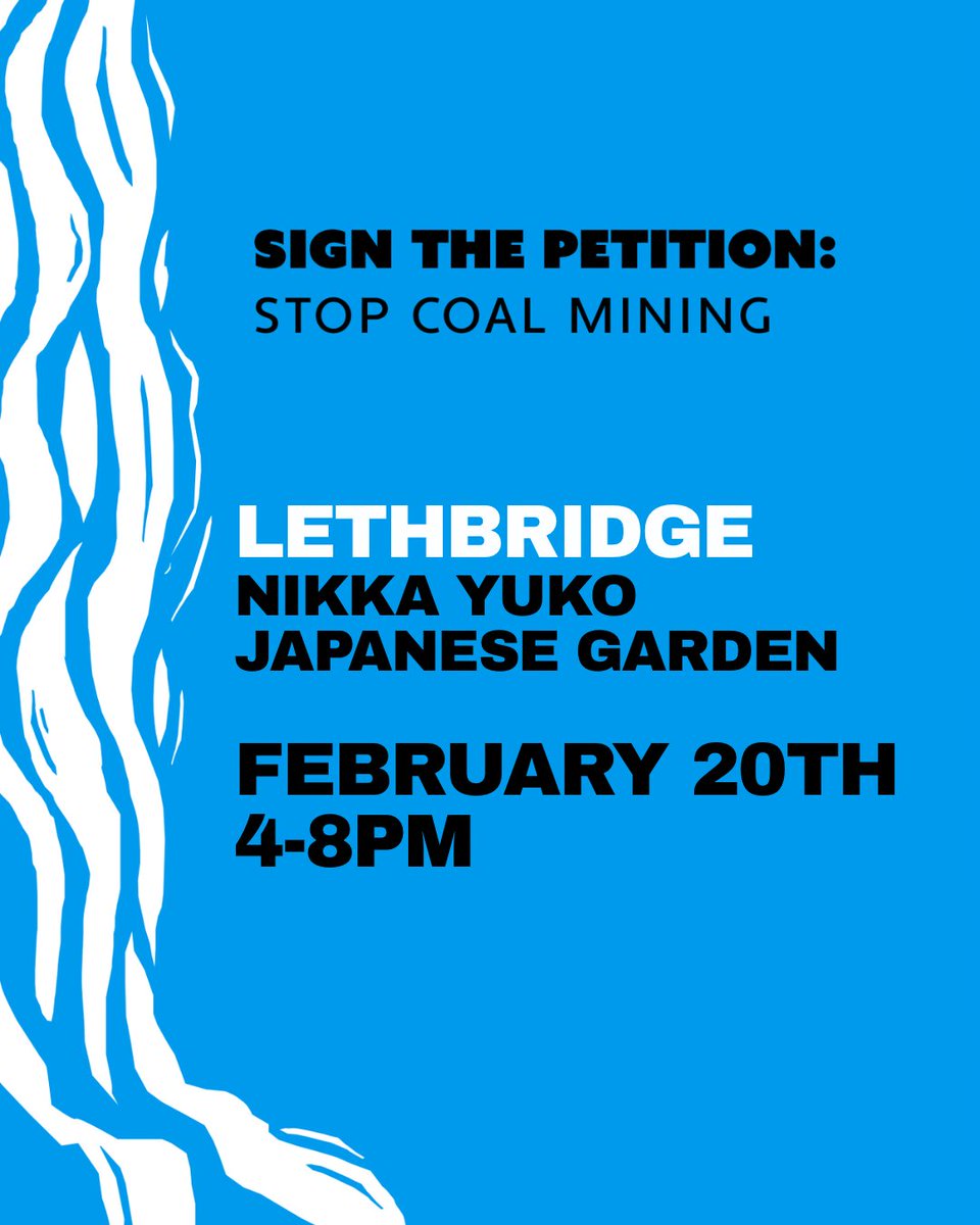 Join us in Lethbridge next Friday! Sign our petition in person, and meet with your fellow community leaders!

You asked, we answered. We've got three campaign launch events across Alberta next weekend!
#waternotcoal #coalpetition #alberta #lethbridge