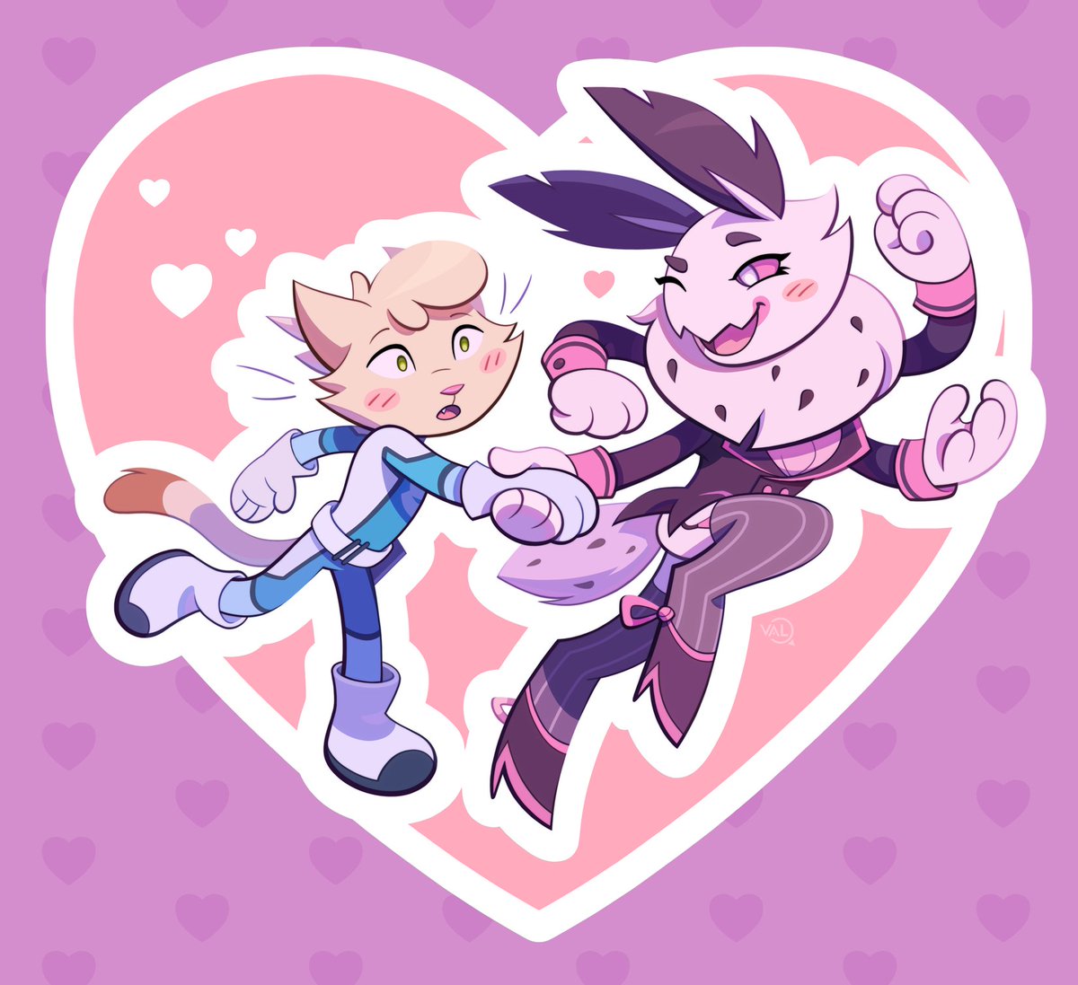 💗 Happy Valentine's Day! 💗
I made some thematic YCH commissions for MalakoFox, ThatPachirisuGuy, <a href="/GonziBear/">GonziBear</a> and NiusLaw (FA) 🌹