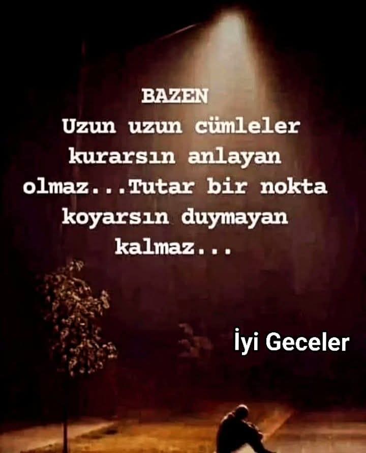 Her şiir bir gün kendi huzuruna kavuşur; yeter ki o huzuru koruyacak kadar dimdik, o şiiri anlayacak kadar sessiz kalmayı bil... ✍️

           HUZURLA 🌙

#GeceyeBirSöz 
#GeceyeİkiKelam 
#iyigeceler