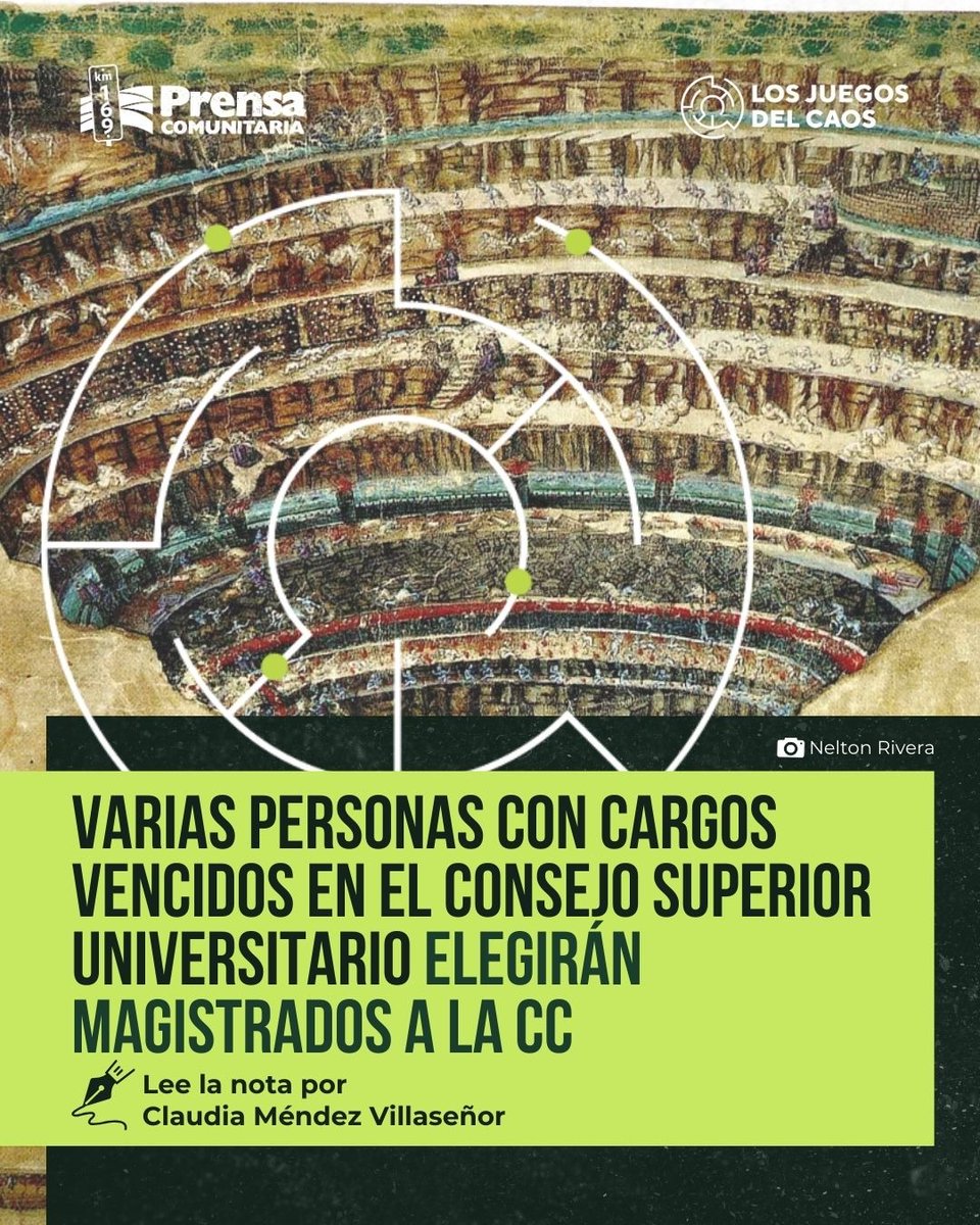 #Usac Con el 65% de los cargos vencidos el Consejo Superior Universitario y Walter Mazariegos  "elegirán" a los magistrados ante la Corte de Constitucionalidad, que representarán a la Universidad de San Carlos

Lea y comparta. 📌
prensacomunitaria.org/2026/02/varias…