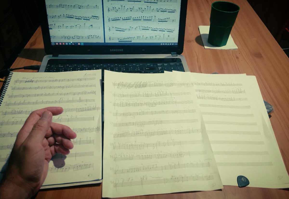 Transcribing (this part is usually quite tedious) ✍️
#music #song #soundtrack #movie #reel #musician #composer #pop #rock #synthwave #darkwave #lofi