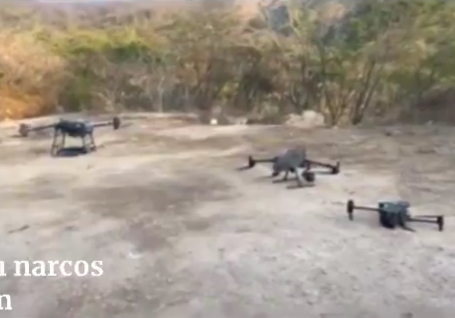 From <a href="/mexicannarcos/">Mexican narcos</a> we have sicarios from Cartel de Guasave w/ three drones in Sinaloa.

From left to right the drones are as follows:

DJI FlyCart 30
DJI Matrice 300/350 RTK*
DJI Matrice 30/30T

See below posts for full side by side comparisons &amp; notes on the second drone.
