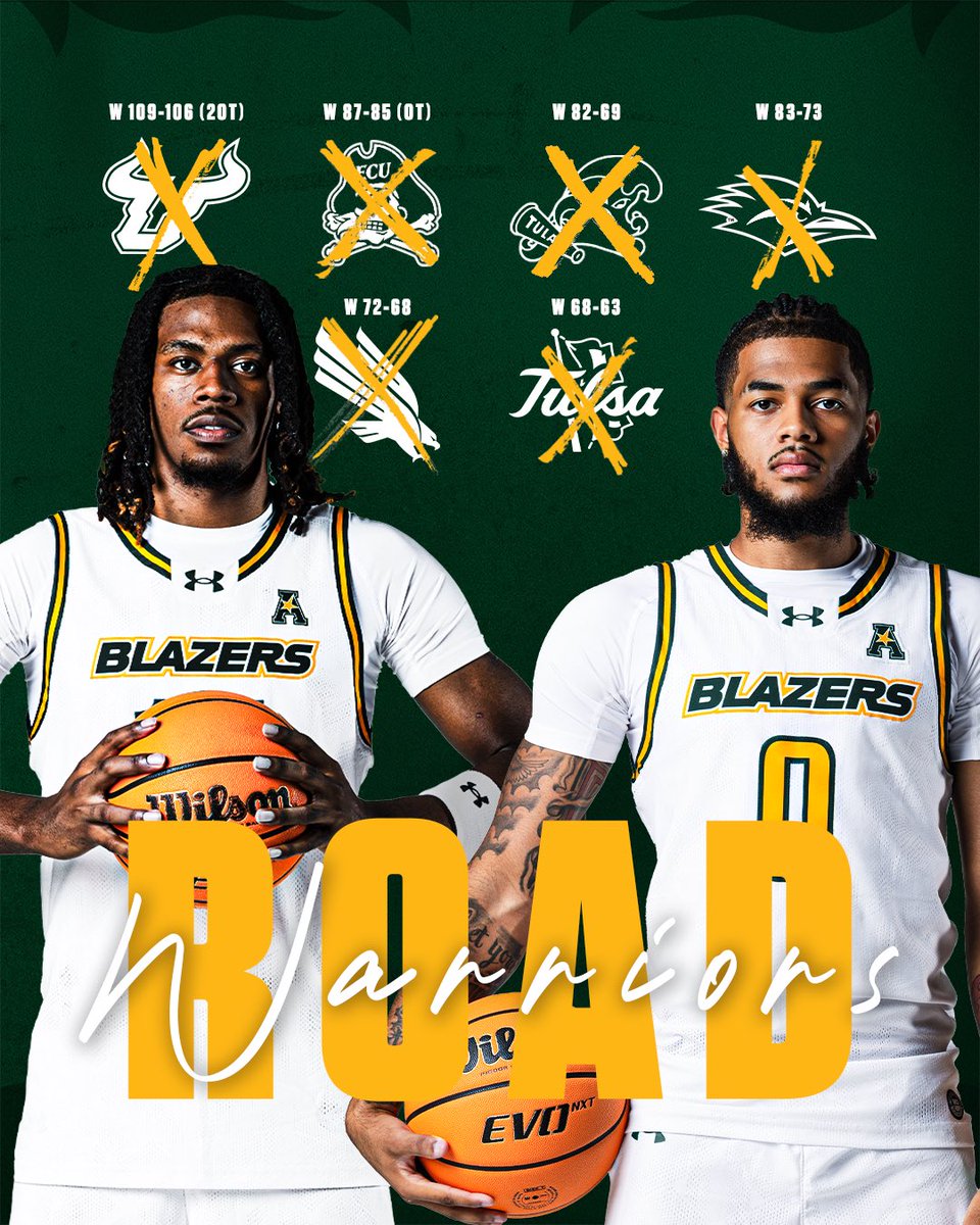 𝐑𝐎𝐀𝐃 𝐖𝐚𝐫𝐫𝐢𝐨𝐫𝐬 🔥

Six straight road conference wins for the first time in program history! 

#WinAsOne