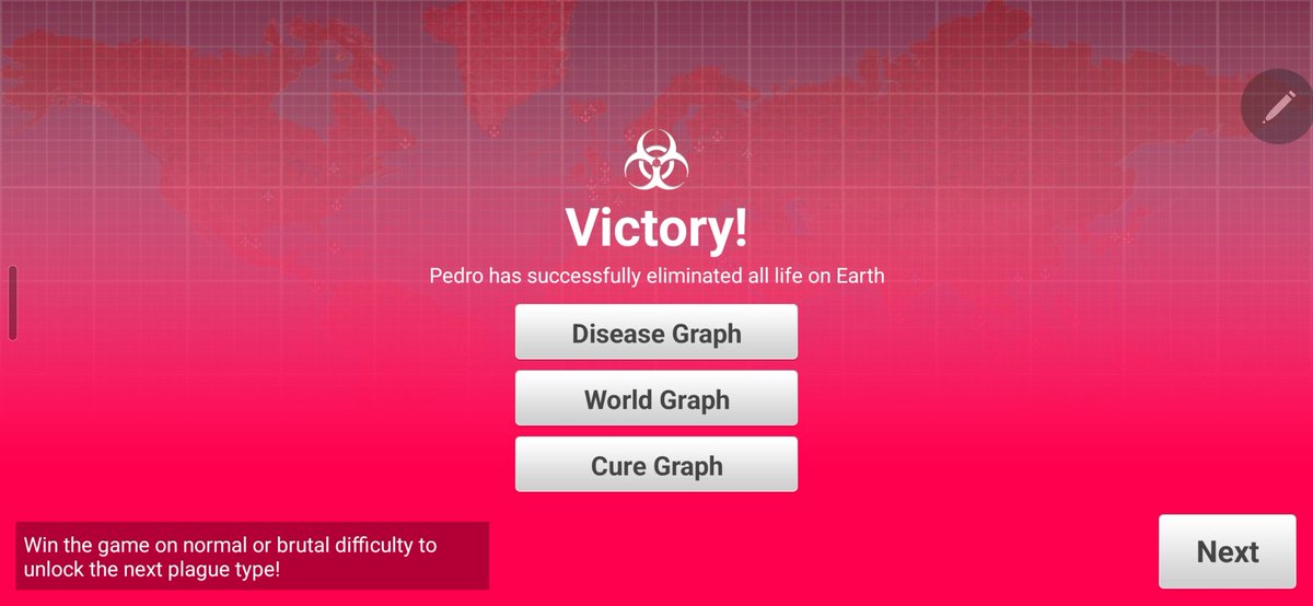 Waaay......My Virus, called Pedro, just wiped out the world in 410 days!  ndemiccreations.com/en/22-plague-i… #PlagueInc