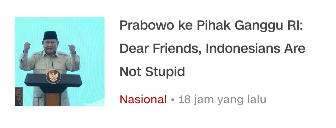 이거 존나 웃기네... 대통령이 인도네시아 사람은 멍청하지 않다고 했는데 사실은 멍청하다는걸 알고 있어서 이런 얘기 한거잖음...