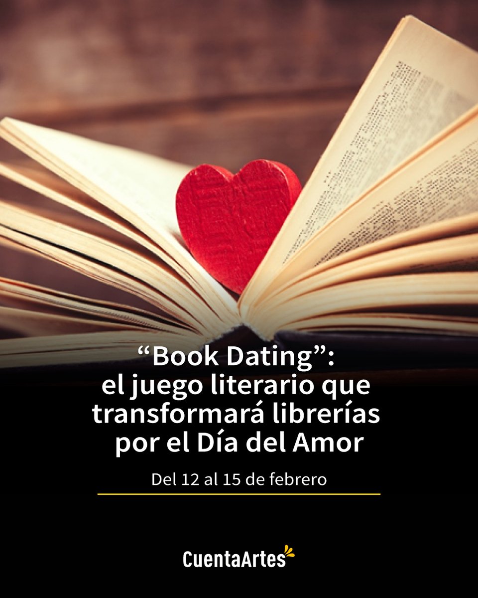 #Libros
Penguin Random House lanza "Book Dating": 
el juego literario que transformará librerías por el Día del Amor del 12 al 15 de febrero
Anímate a participar
cuentaartes.org/2026/02/pengui…