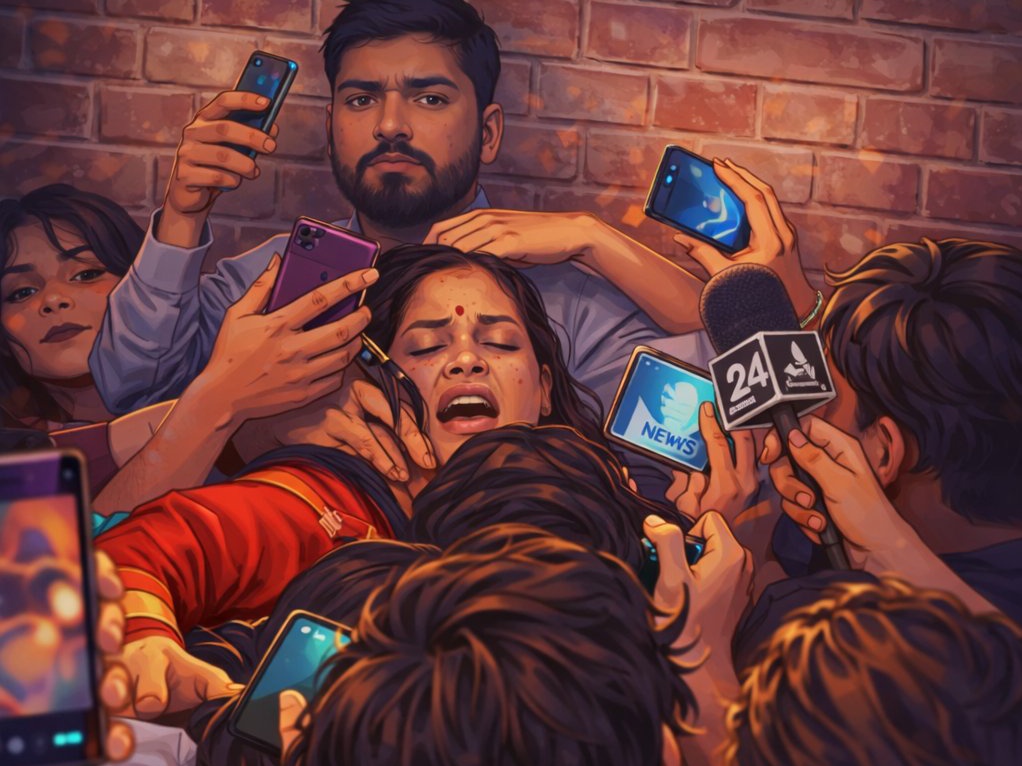 सच लिखने निकली थी, आवाज़ दबा दी गई,
हाथ में कलम थी, इज़्ज़त लूटा दी गई।
जब पत्रकार ही सड़कों पर सुरक्षित ना रहे,
तो समझो सच से पूरी दुनिया डरा दी गई।
#Justice_For_रूचि_तिवारी #ruchitiwari