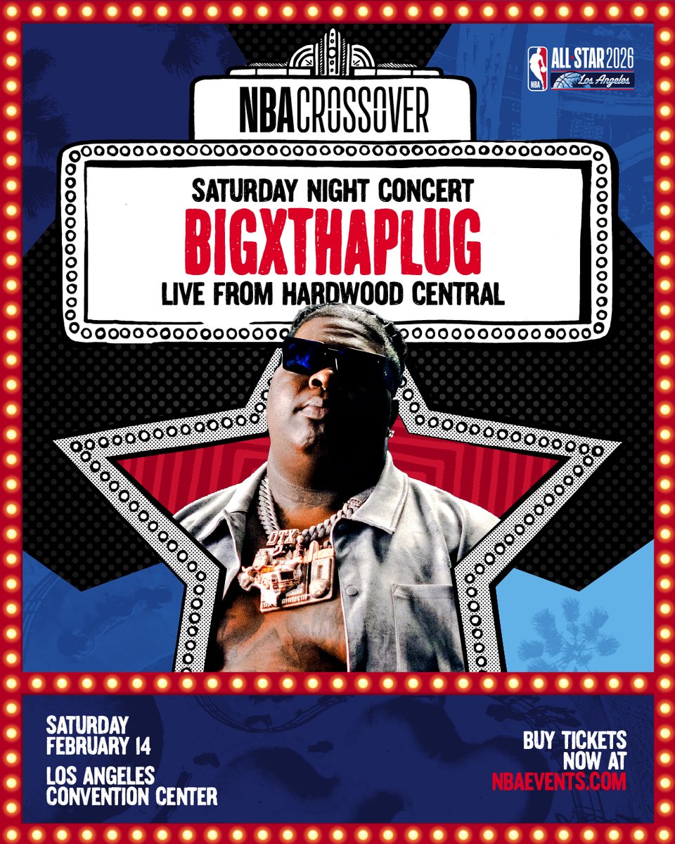 NBAAllStar's tweet image. Keep the All-Star Saturday party going at Hardwood Central with a special performance from BigXthaPlug, tomorrow night at NBA Crossover!

Get your tickets to NBA Crossover today and be in the building for all the shows, celebs, games and more during NBA All-Star Weekend!

🎟️…