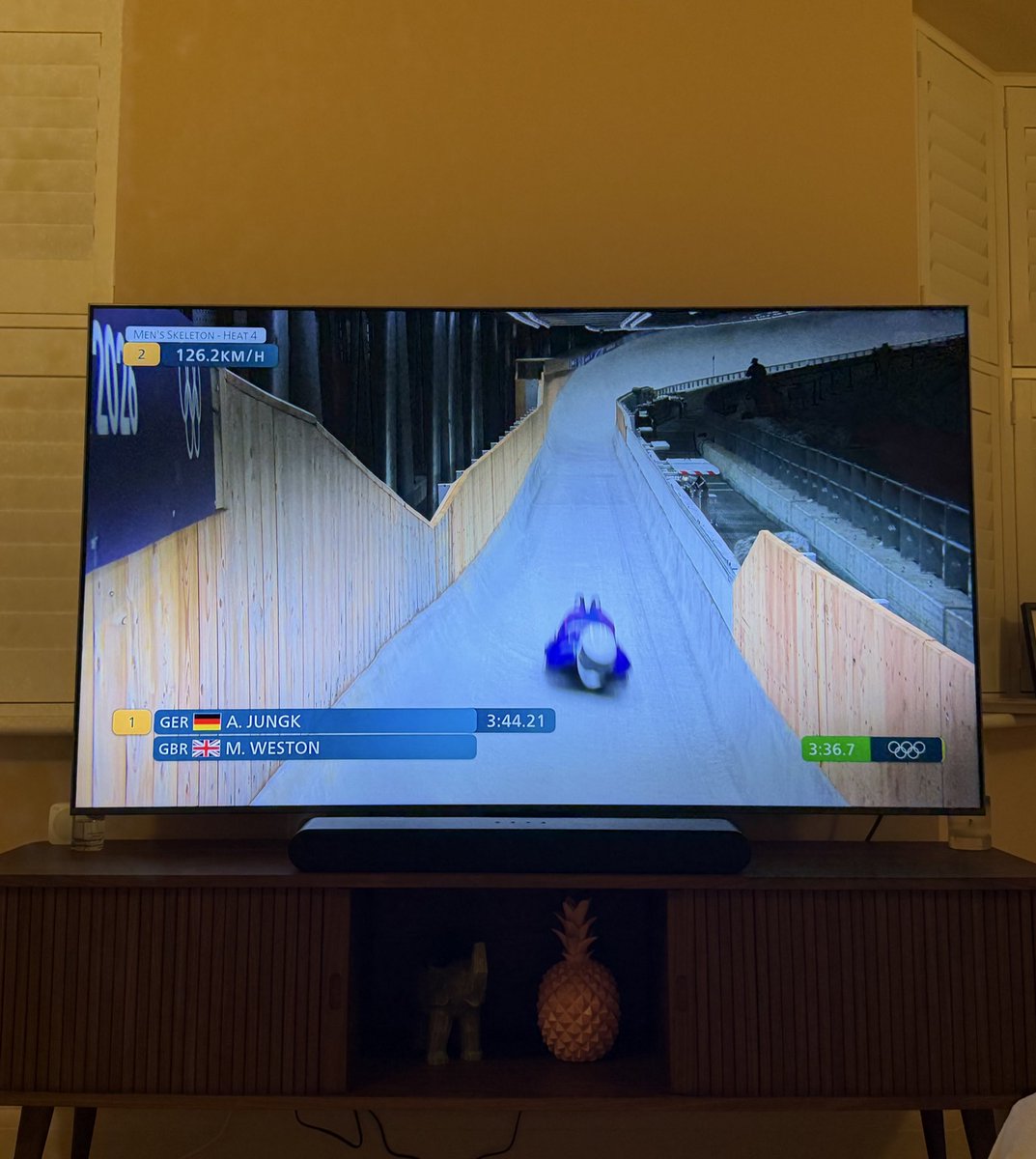 I love the Winter Olympics. When I’m suddenly extremely invested in a British man going 80mph on a tea tray. #gold