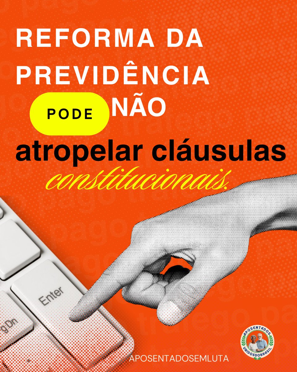 "STF, aposentados imploram: Julguem inconstitucional o art. 149 da EC103/19. <a href="/STF_oficial/">STF</a>
<a href="/nunesmarquesK/">Kassio Nunes Marques</a>
<a href="/MinAMendonca/">André Mendonça</a>
<a href="/Cristianozaninm/">Cristiano Zanin Martins</a>
<a href="/FlavioDino/">Flávio Dino 🇧🇷</a>
LULA BRASIL DA SILVA     OLÊ OLÊ OLÁ LULA
#TôNoBlocoDoLula
Fora Confisco
Fachin Paute ADI 6254
#AposentadoriaJusta"