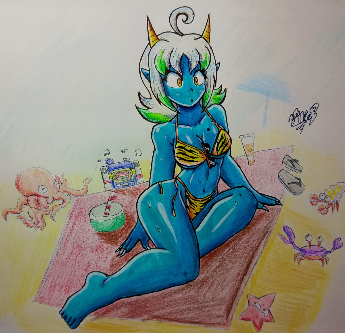 Dibujo tradicional!! 
Nuevo personaje