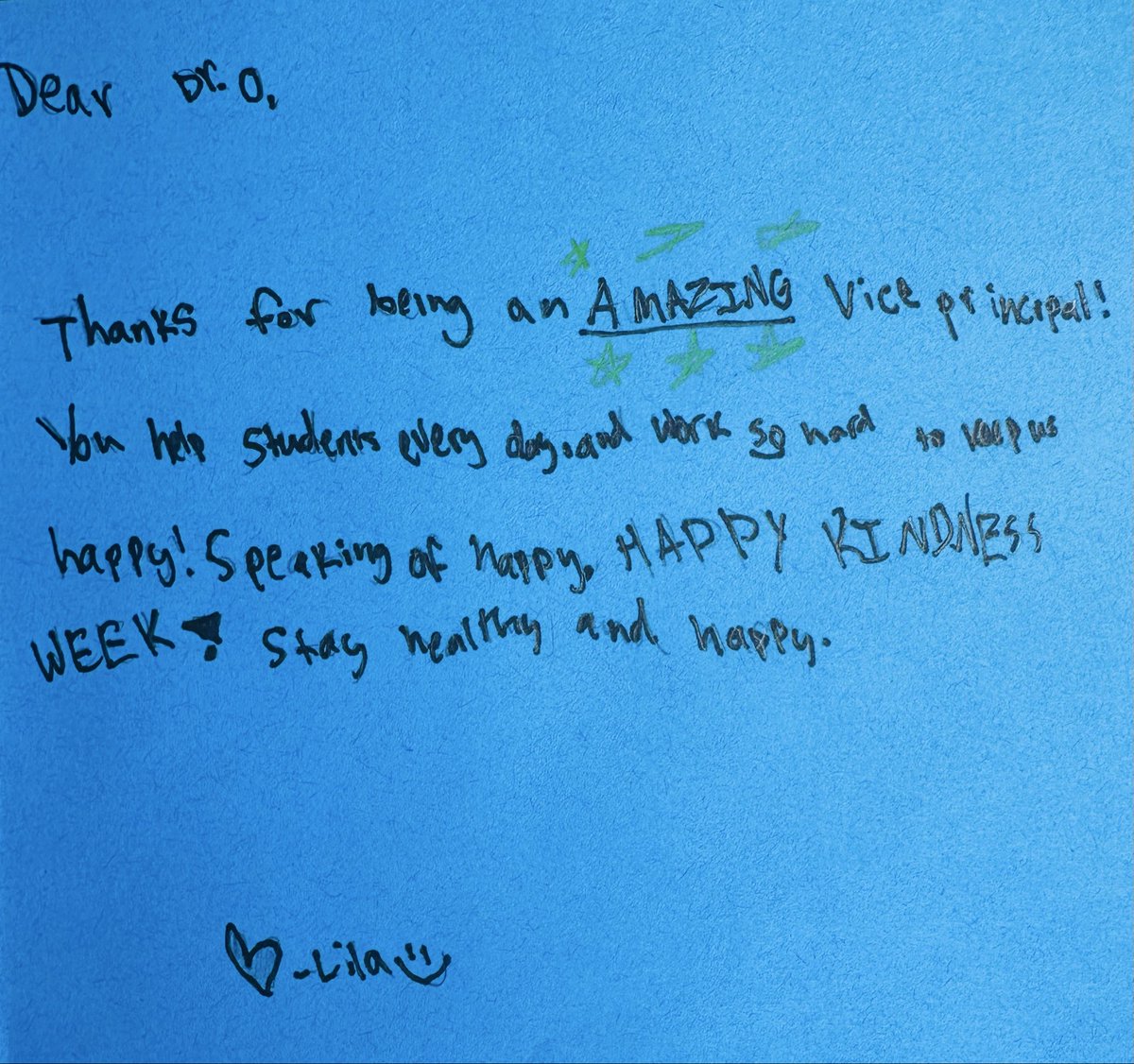RoryDOConnor's tweet photo. Capping off Kindness Week!  Thank you for the incredibly kind note, Lila! 💜🩷♥️ https://t.co/1AfV7boH1x