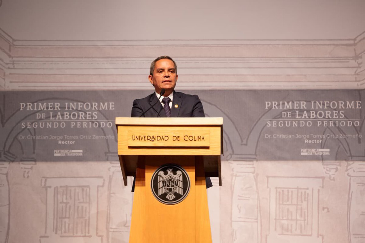 En Colima, acompañé al rector de la <a href="/udec_oficial/">Universidad de Colima</a>, Christian Jorge Torres Ortiz Zermeño, en su Primer Informe de Labores del Segundo Periodo al frente de esta institución.🏫

Con esta Casa de Estudios compartimos una convicción firme: combatir la deserción escolar en el nivel