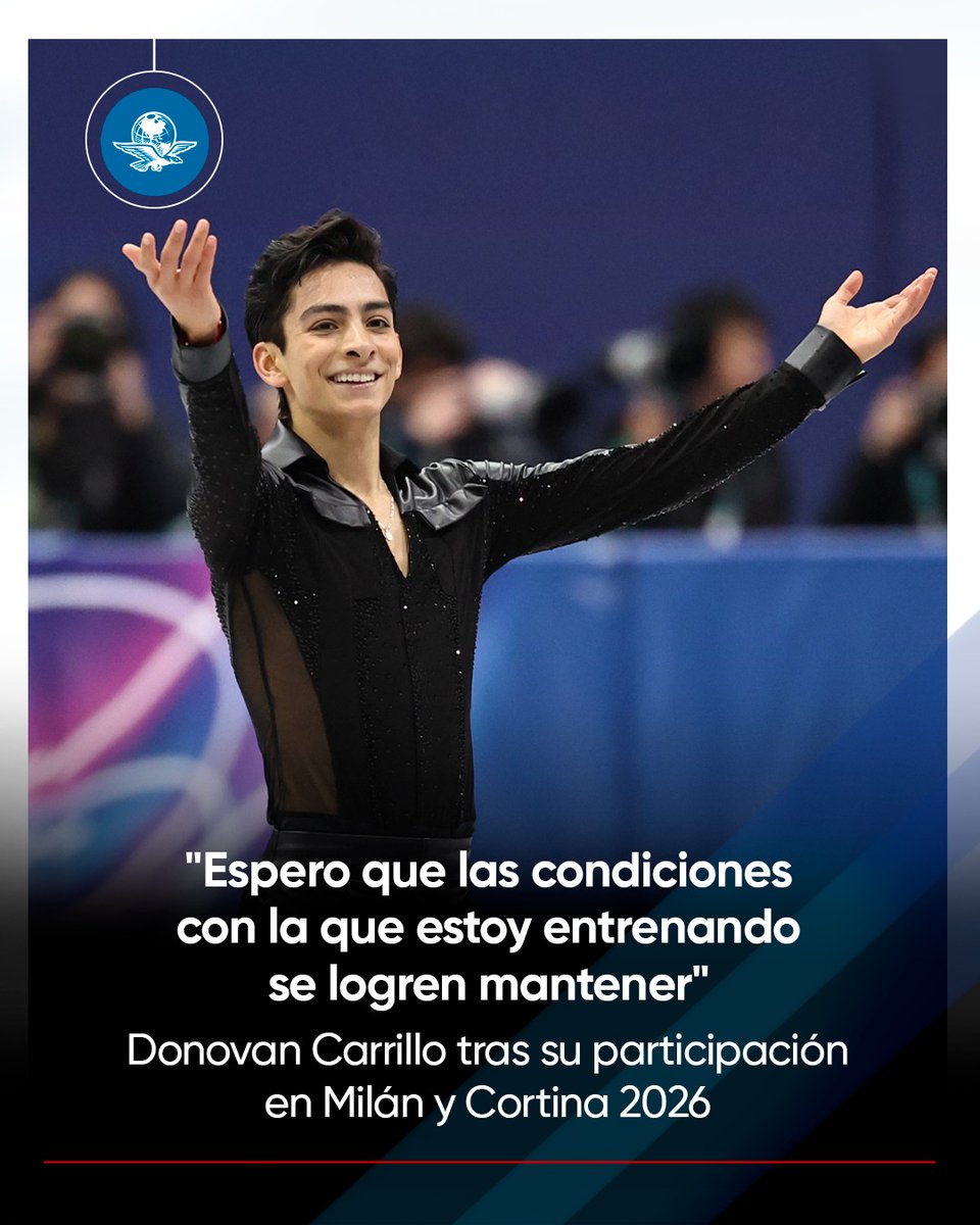 ¡Ojo acá! ☝️Tras su participación en la final de patinaje artístico, Donovan Carrillo hizo un llamado a instituciones y patrocinadores a mantener el apoyo para seguir entrenando en Canadá y conseguir más objetivos en competencias importantes 🇲🇽
