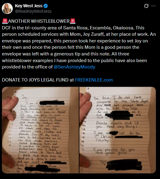 RandomCitizen_7's tweet image. Look into @RealKeyWestJess &amp;amp; why she is so eagerly fundraising for Joy?  What's in it for @RealKeyWestJess?  Why on earth is this rando lady who claims to have gotten (1) 30min massage from Joy Jess's &amp;amp; Joy's proof beyond a reasonable doubt that Joy is innocent?  Totally insane!