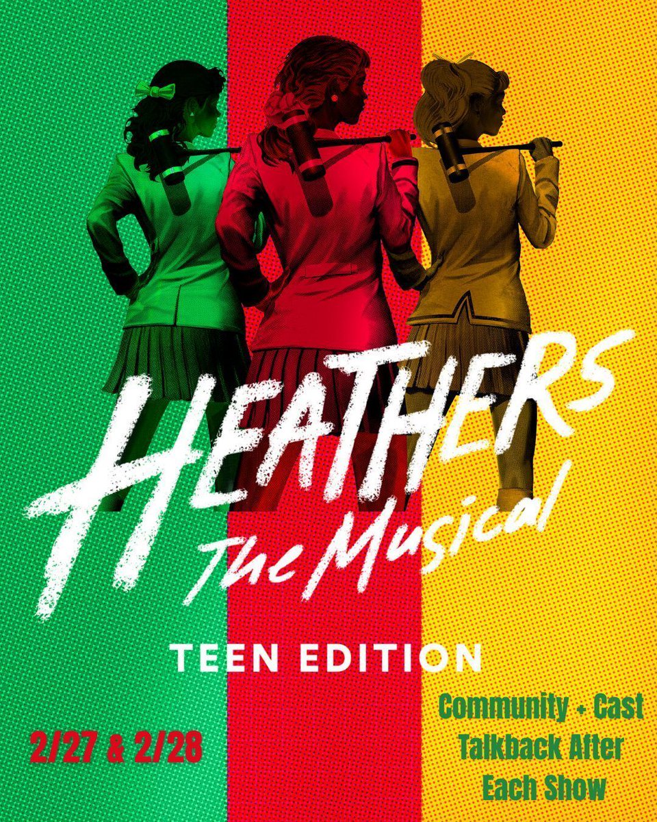 Bozeman Children’s Theatre Presents Heathers: The Musical, Teen Edition A Bold Production Centered on Student Voice, Mental Health, and Community Partnership

February 27, 28 at 6 p.m. Matinee on Feb 28 at 1 p.m.
Location: Willson Auditorium
Tickets: buff.ly/MewPIAH
