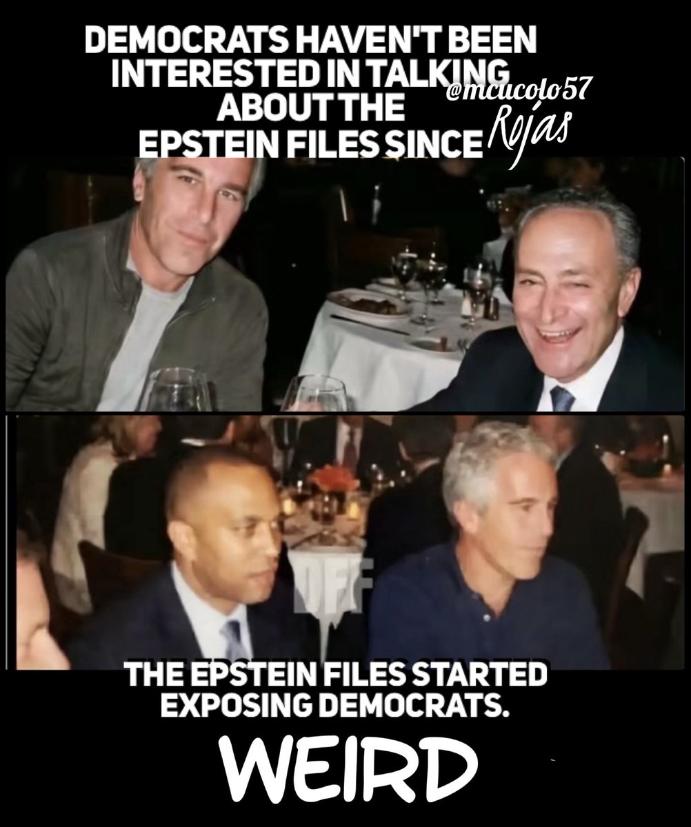 AND JUST LIKE THAT, LIBERALS/ DEMOCRATS ARE SILENT
ABOUT THE EPSTEIN
FILES!!!🤔🤔🤔