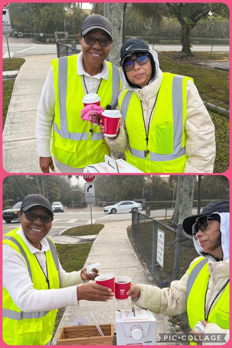 HuntElementary's tweet photo. Fueling the heroes who keep our students safe every day βπ©π
Today we treated our amazing crossing guards to coffee and donuts as a small thank you for the big job they do rain or shine. We appreciate you! #TeamHunt #BigSmiles @HartPrincipal @Gurreonero_MG https://t.co/aks2Wa0b2B