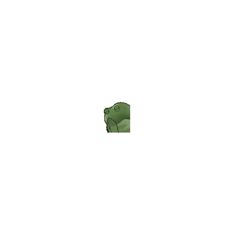 Slappie's tweet photo. @gabydvj Somebody at my job uploaded hundreds of this Bufo frog emotes and everyone uses them and there’s the most niche ones imaginable but my go to is this one https://t.co/r5nXQrP1le