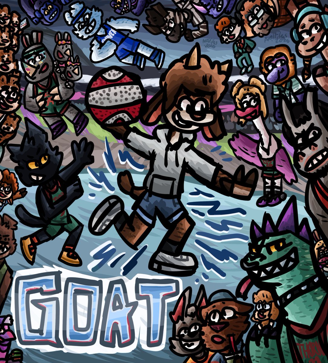 axelfilms22's tweet photo. goat movie 2026 fanart :D
#goat #goatmovie
#modoolachenko #sonypicturesanimation
#goatfanart #goatmoviefanart
#hybridanimation #thegoatmovie
#stephencurry #sonyanimation
#tyreedillehay #digitalart #fanart
#ibispaint #willharris #jettfillmore
#lennywilliamson
#calebmclaughlin https://t.co/kOu1fzYXMm