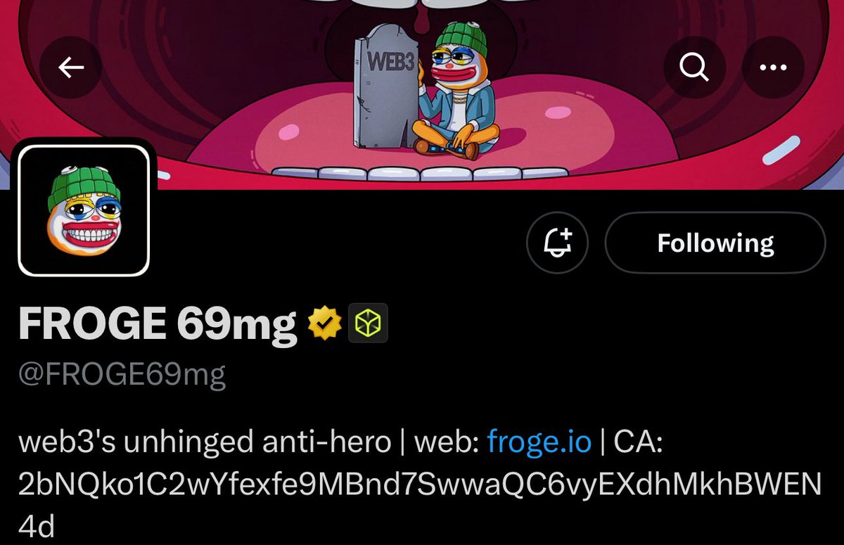 Might not want to miss this 

Free mint by <a href="/FROGE69mg/">FROGE 69mg</a>

 Details
• 6,969 NFTs
• Free mint
• Fully community-driven
• Wild frog energy + strong meme culture
• Tied directly to the $FROGE narrative

How to Get Whitelisted (WL)

• Participate in official <a href="/FROGE69mg/">FROGE 69mg</a> events &amp;