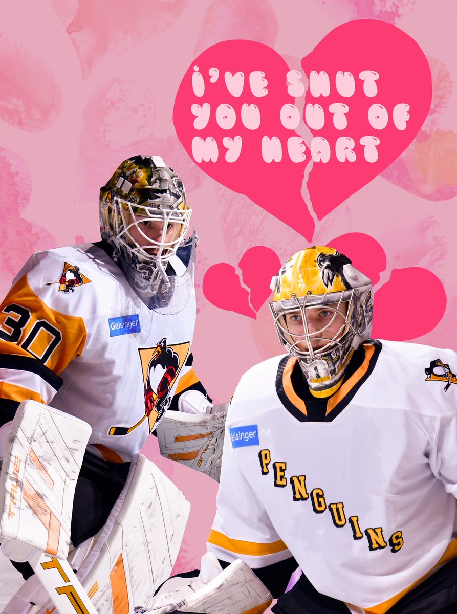 WBSPenguins's tweet image. Felt a little anti-Valentine’s Day this year 🫣💔