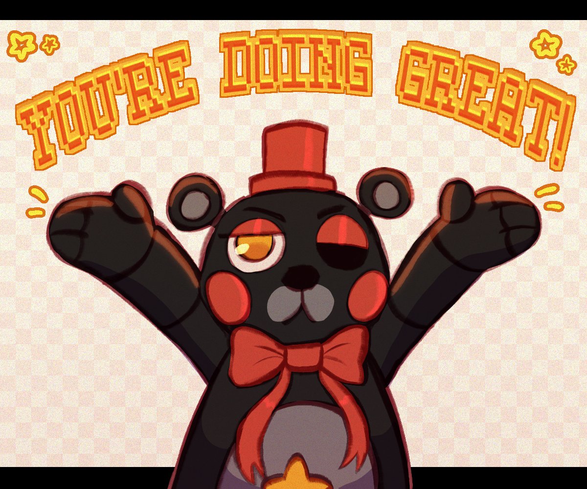 valviable's tweet image. motivational thing i made for myself but i thought it'd be nice to post :-)

#fnaf #lefty