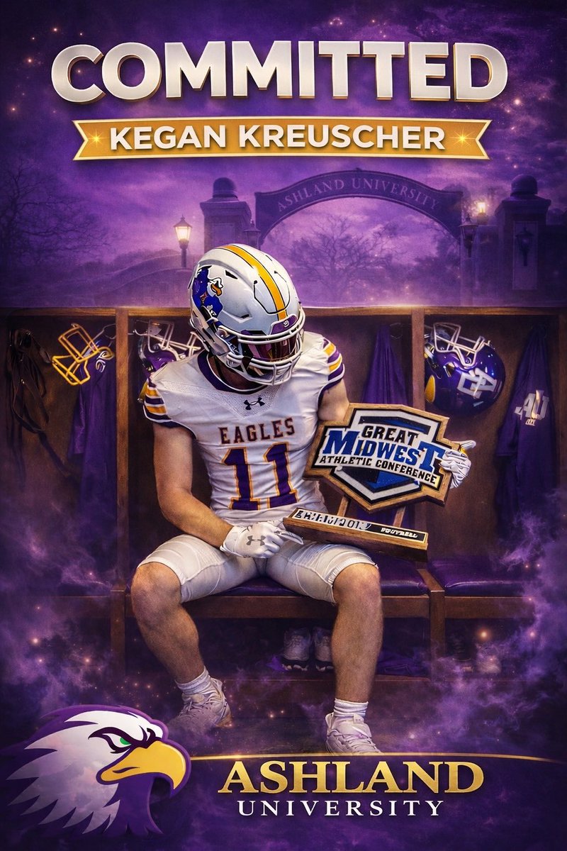 KeganKreuscher's tweet photo. 100% committed!! Excited to announce my commitment to Ashland University! Thank you God for this opportunity. And also to my family, coaches, and teammates for helping make this possible. #nextstep #agtg✝️ @AshlandFB @CoachGTurnbaugh @JimCordle63 @coach_geiser @EsteroFB @CoachNelson23 @CoachEastman_ @CoachTaylorOL @coachcurtis42