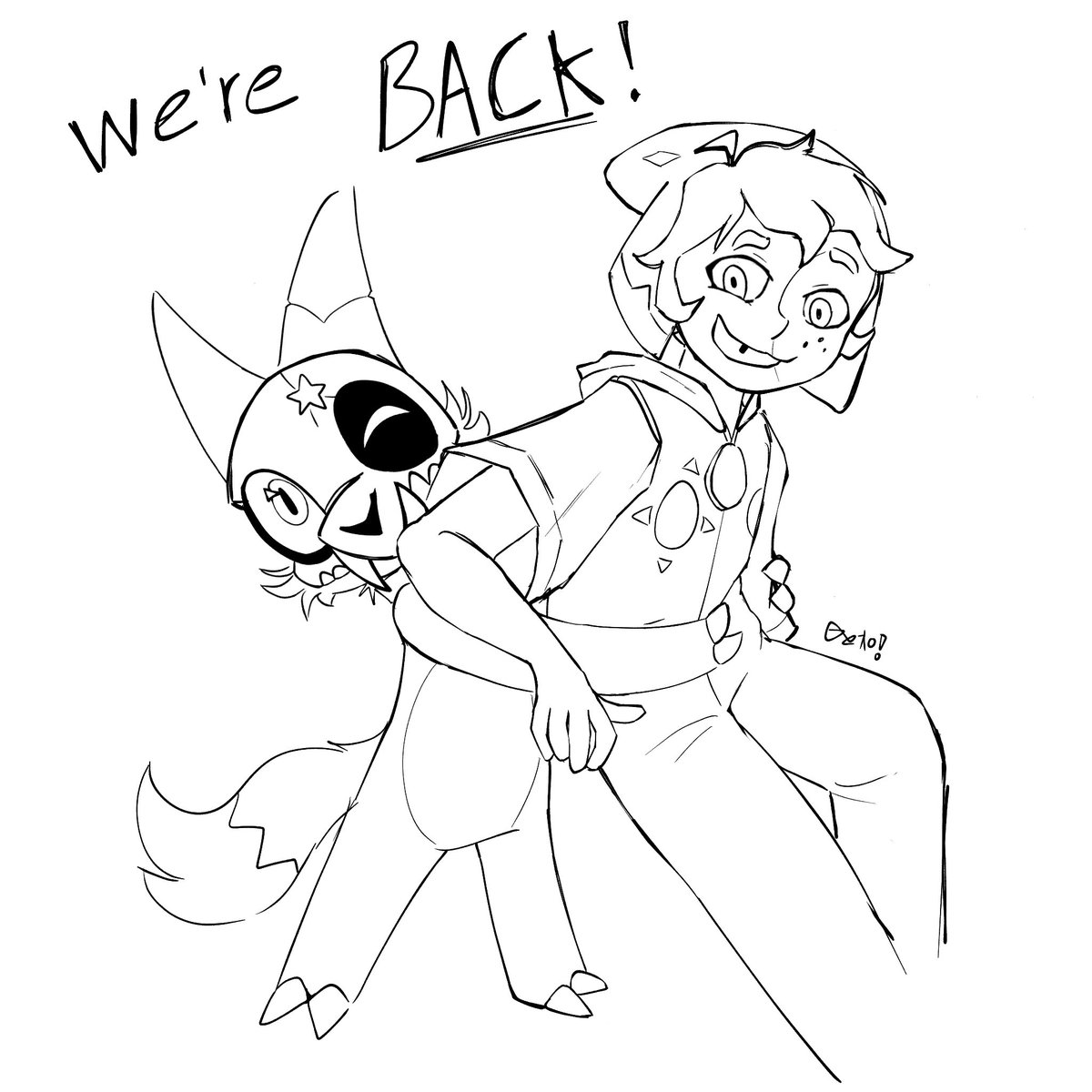 (this is my first time posting a drawing...)

#TheOwlHouse it's back!