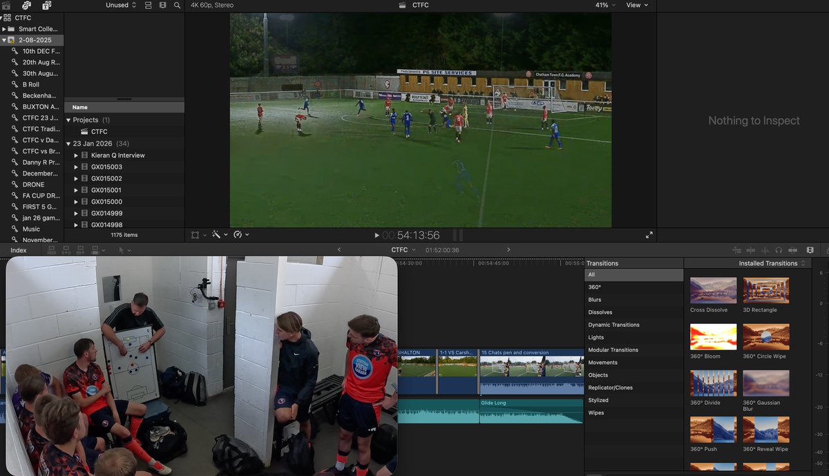 Late night video edit on a secret project....with some Bunch of Amateurs on in the background 🙌